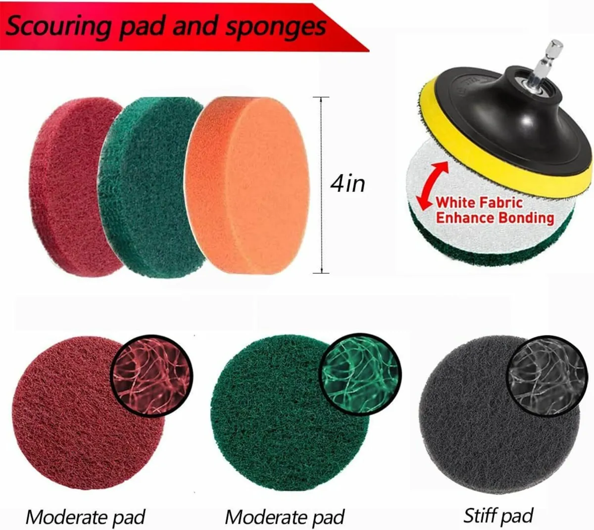 20Pcs Drill Brush Attachment Set, Drill Brush for - Image 1