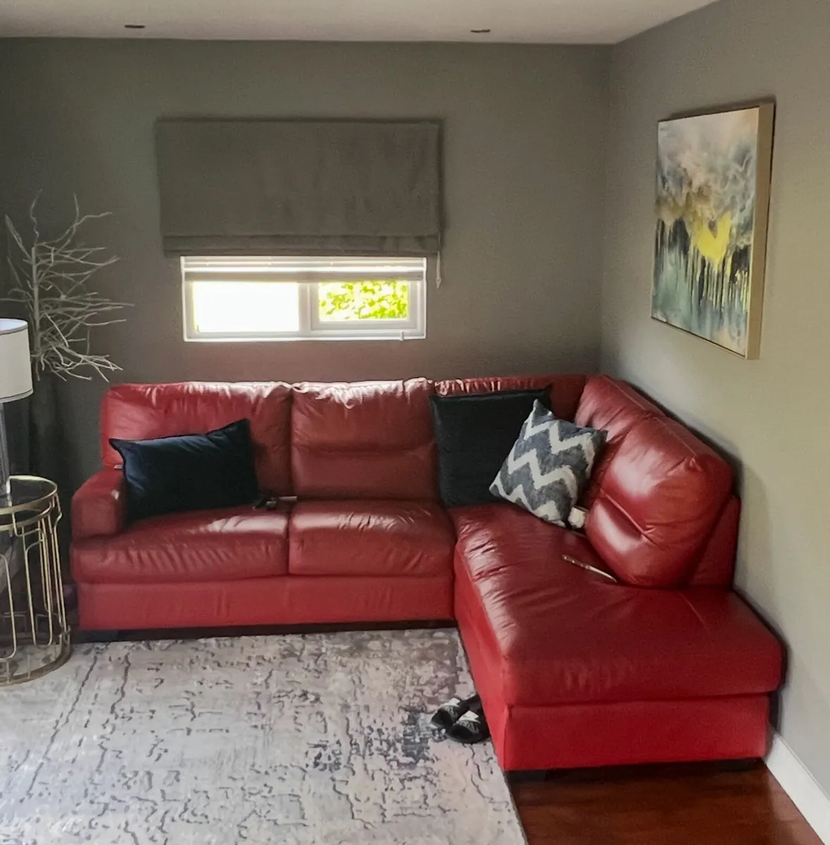 Leather corner couch - Image 1