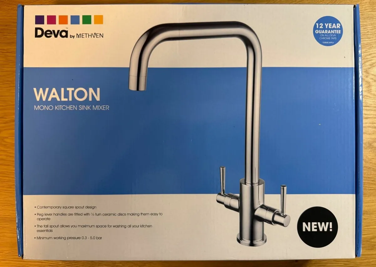 Walton Chrome Mono Kitchen Sink Mixer Tap - Image 3