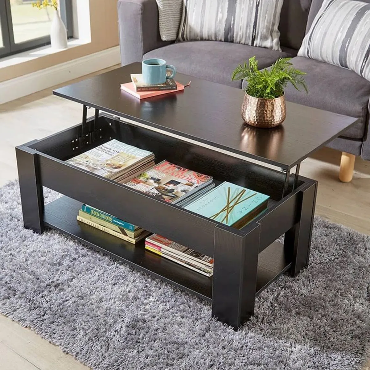 coffee table with storage - Image 1