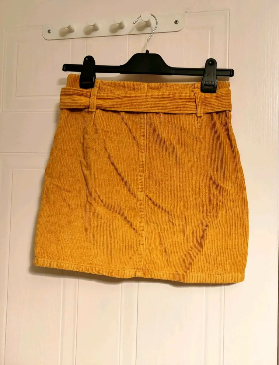 Golden Mustard Corduroy Mini Skirt – Primark – Siz - Image 3