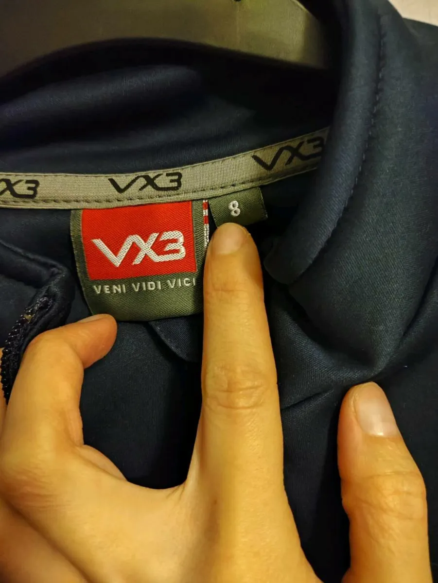 VX3 Navy Quarter-Zip Pullover – Size 8 – “INVICTA” - Image 3