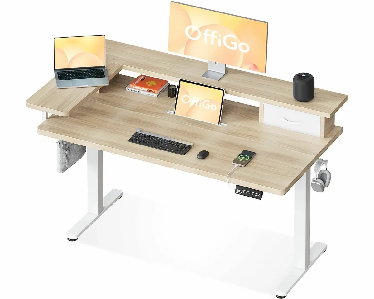 Standing Desk with Drawer ONE PIECE Height - Image 1
