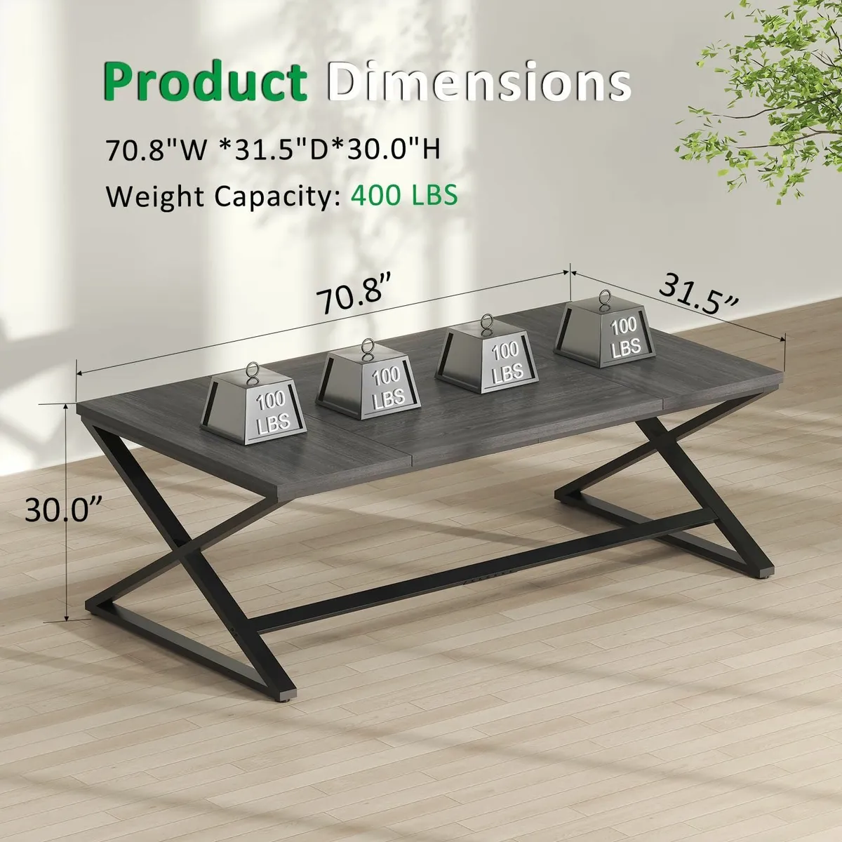 Large Desk Long Computer for Writing Study - Image 2