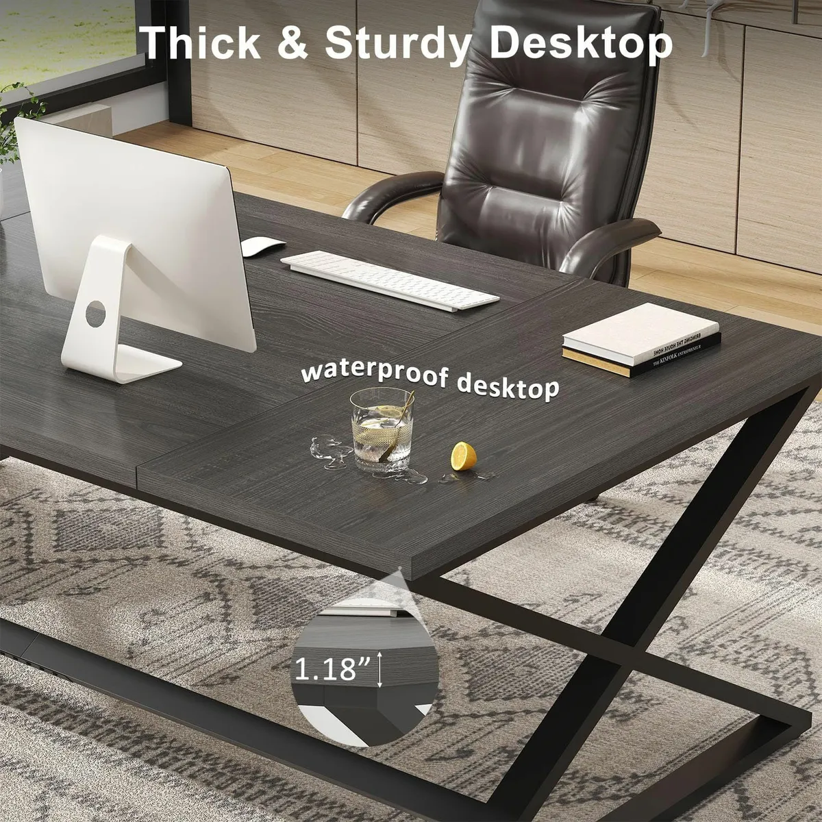 Large Desk Long Computer for Writing Study - Image 4