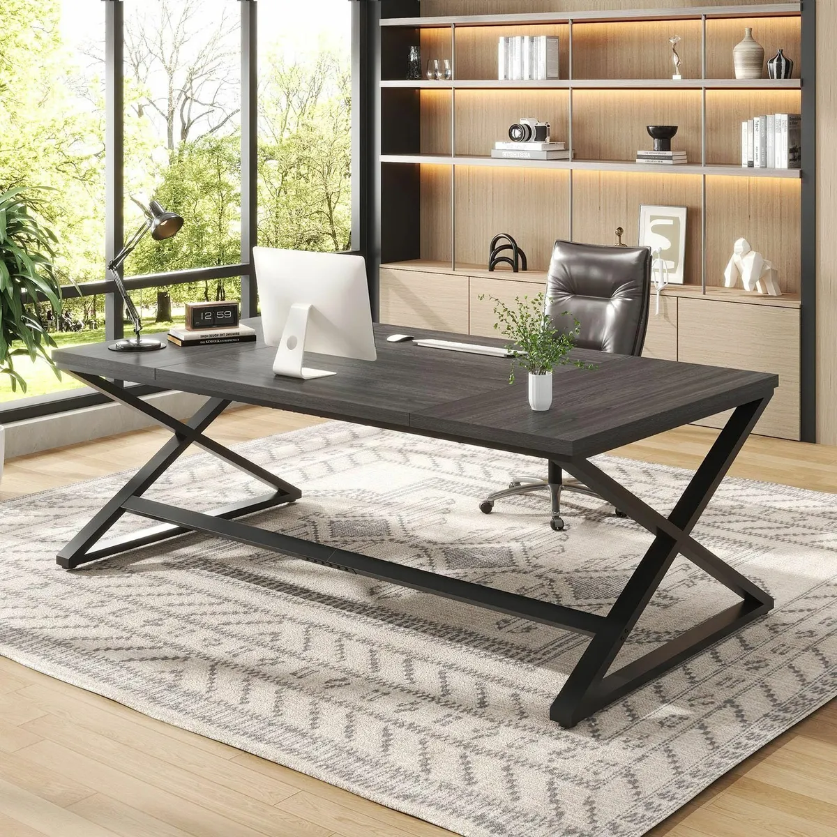 Large Desk Long Computer for Writing Study - Image 1