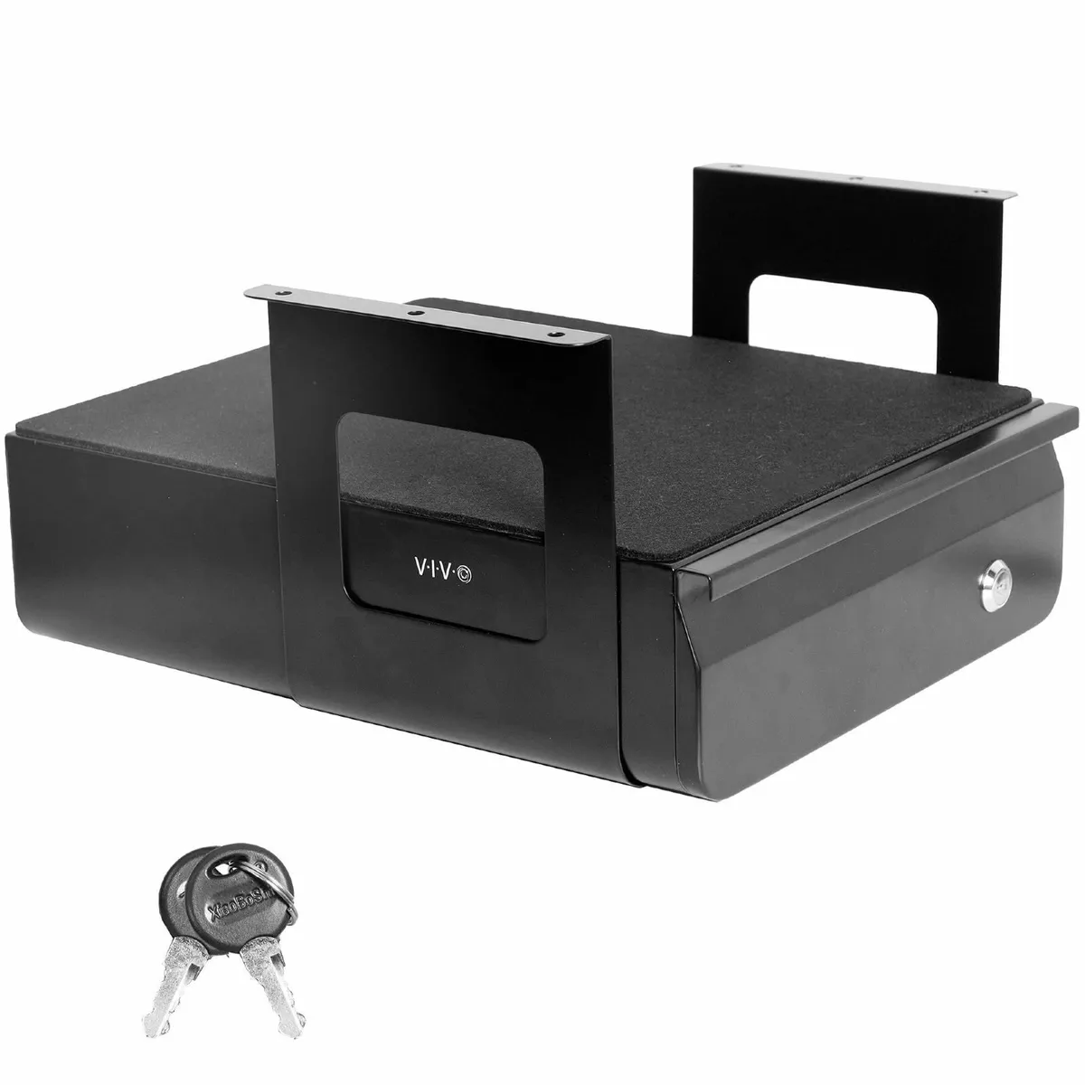 33cm Secure Under Desk Mounted Pull-Out Drawer - Image 1