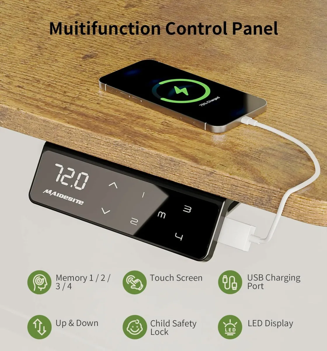 Height Adjustable Standing Desk Electric Sit - Image 4