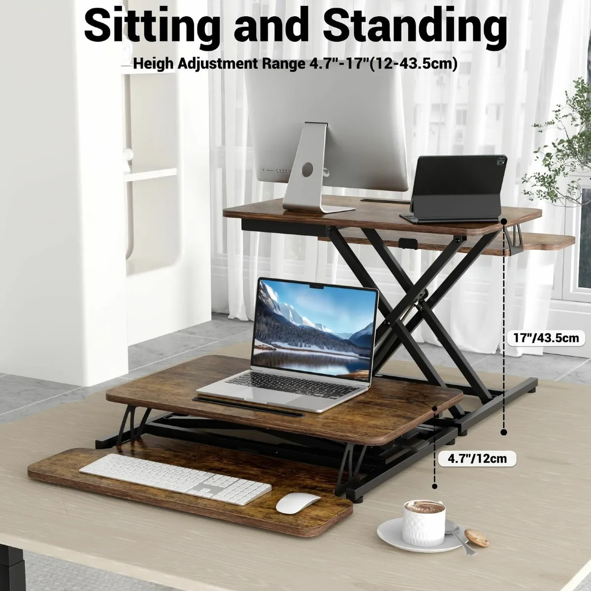 Standing Desk Converter 26/64cm Wide Height - Image 4