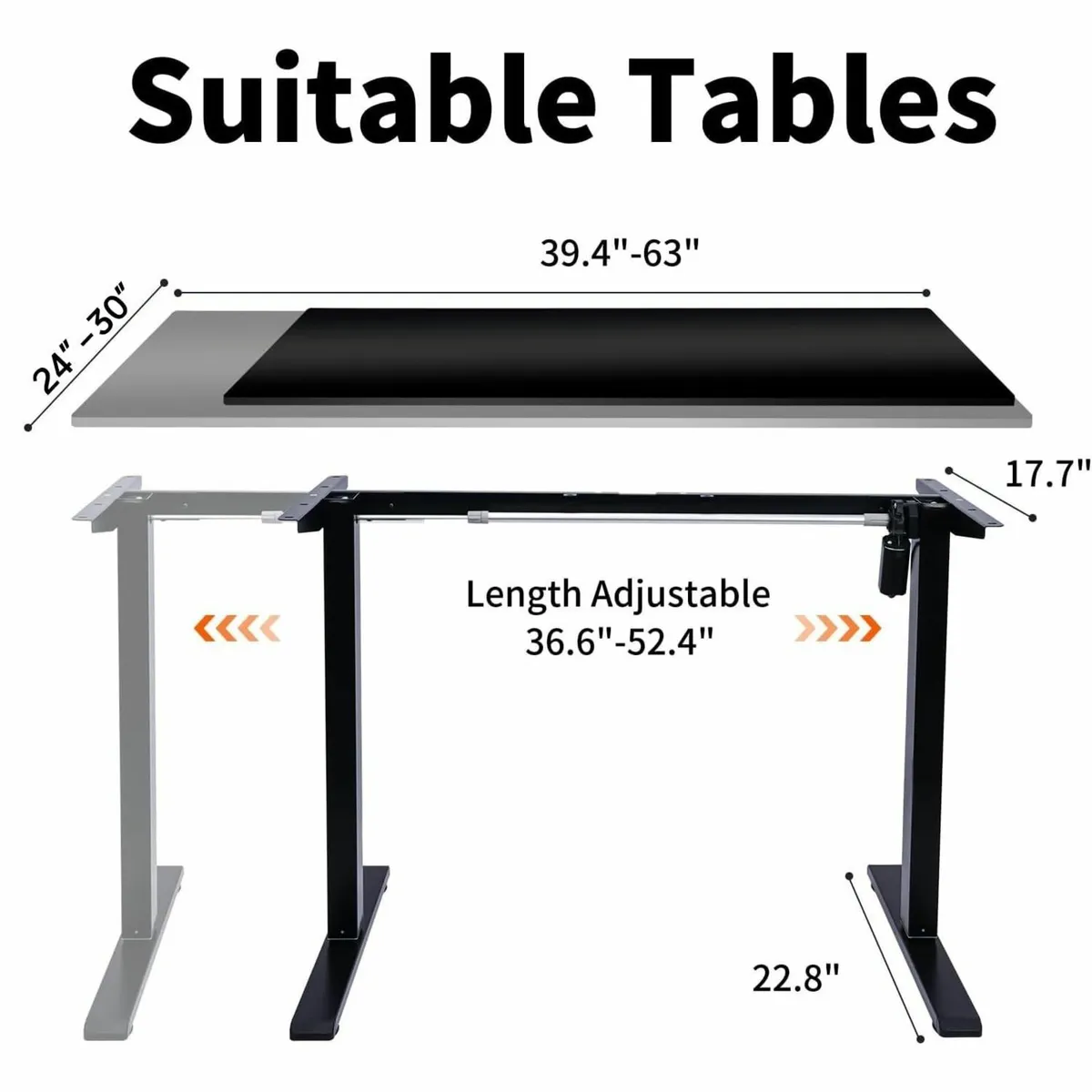 Electric Standing Desk Frame Height Adjustable - Image 3