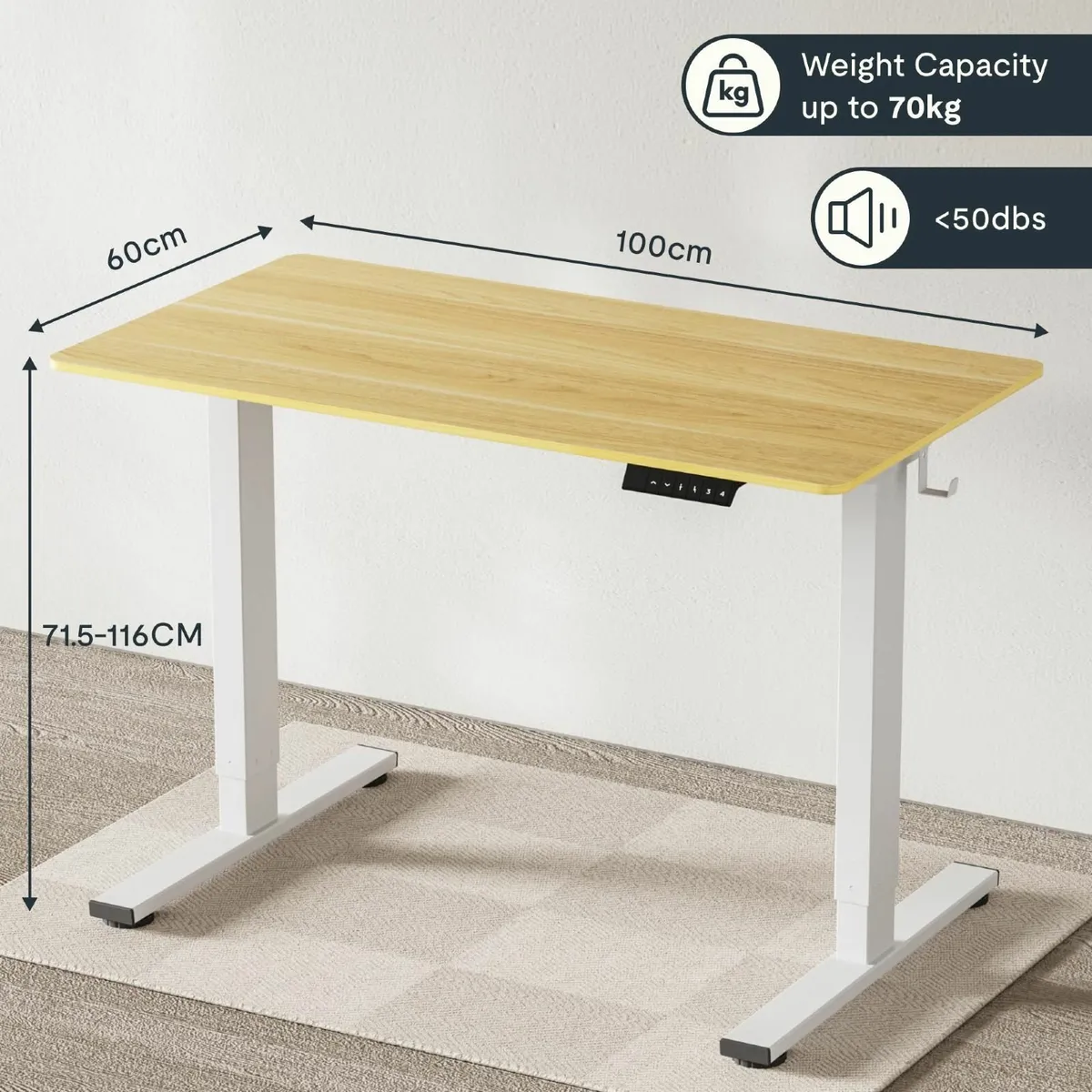 ONE PIECE Electric Standing Desk Sit Stand Table - Image 3