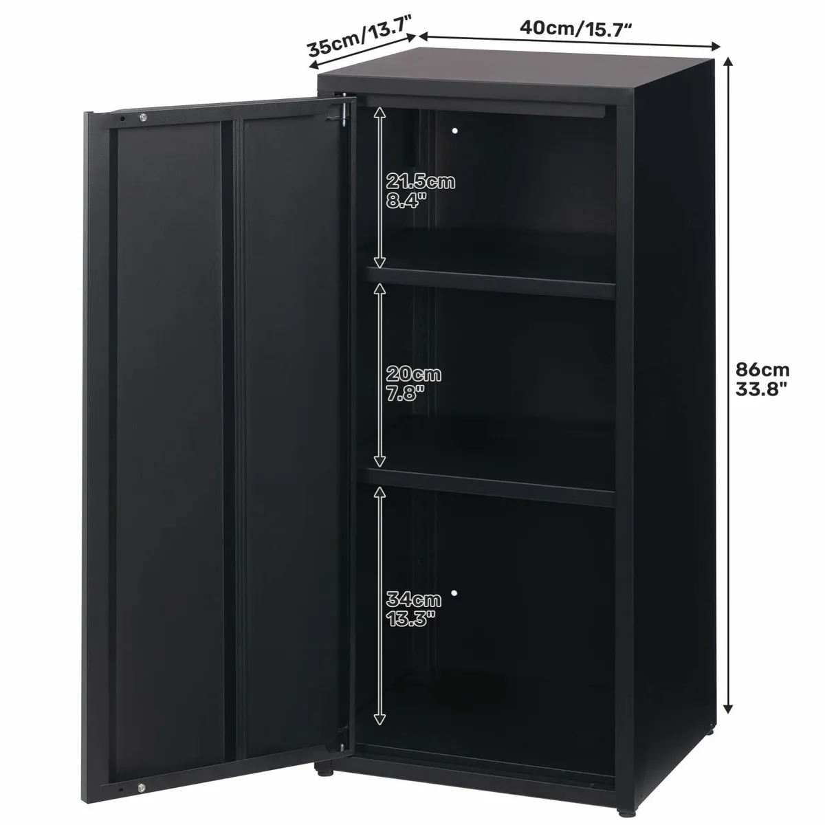 Metal Storage Cabinet One Door Hallway Side - Image 3