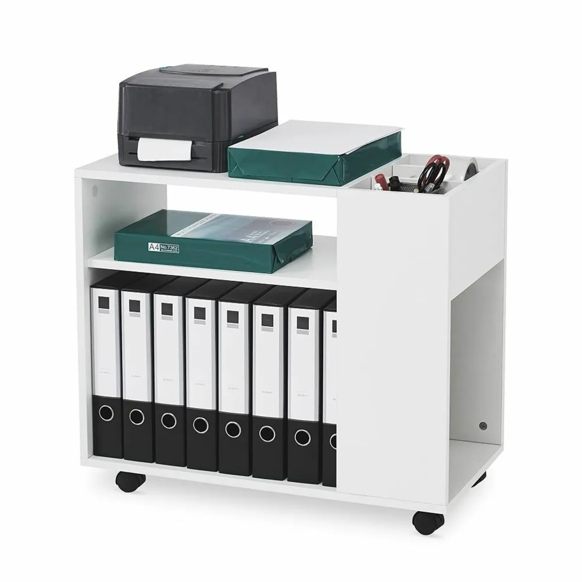 Mobile File Cabinet Office Lateral Filing with - Image 1