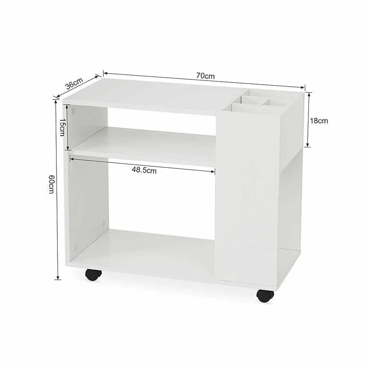 Mobile File Cabinet Office Lateral Filing with - Image 3