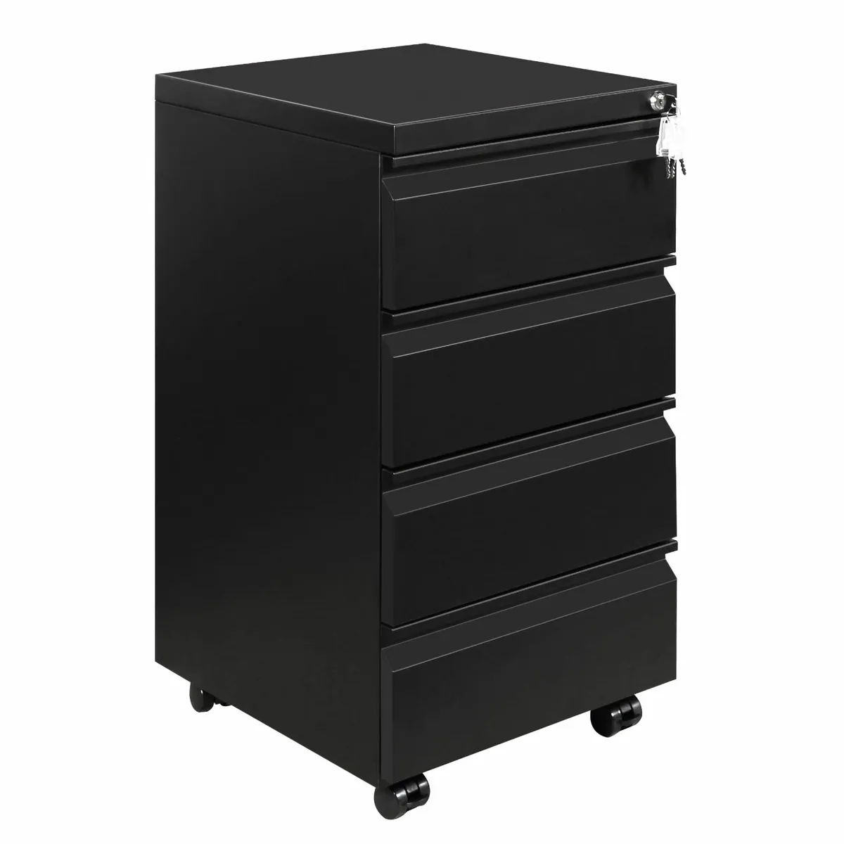 Mobile Filing Cabinet Under Desk 4-Drawer - Image 1