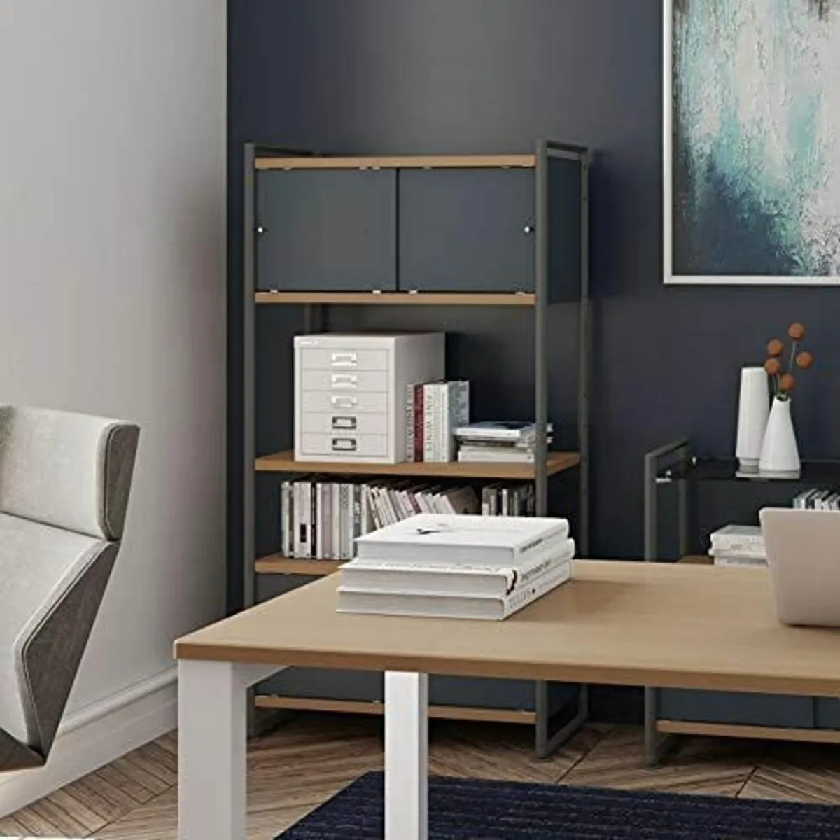 Filing Cabinet Steel Chalk White One Size B5MDW - Image 2