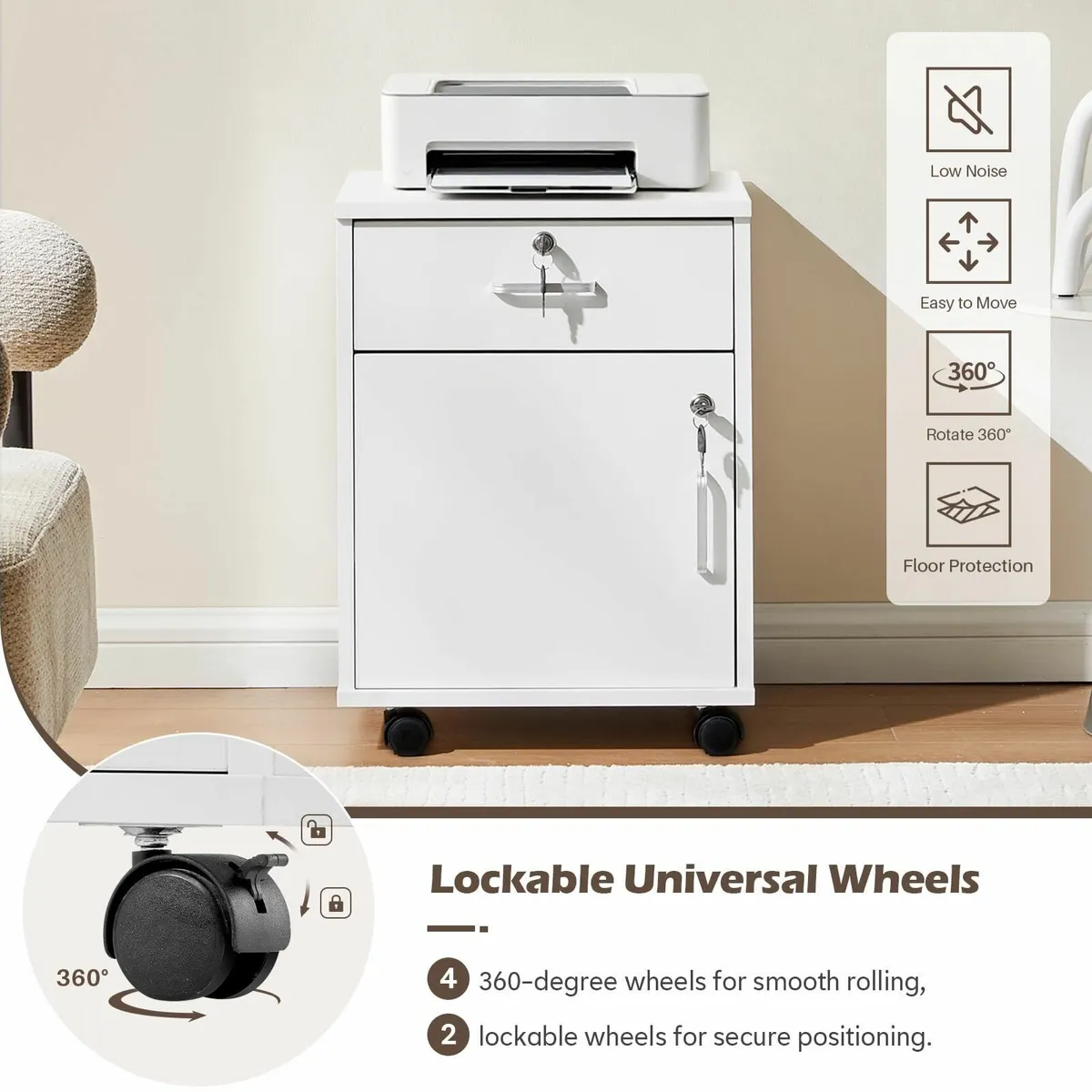 Office Filing Cabinet Mobile File Storage 1 - Image 4