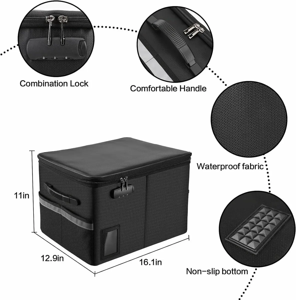 Fireproof Document Box File Organizer Cabinet - Image 2