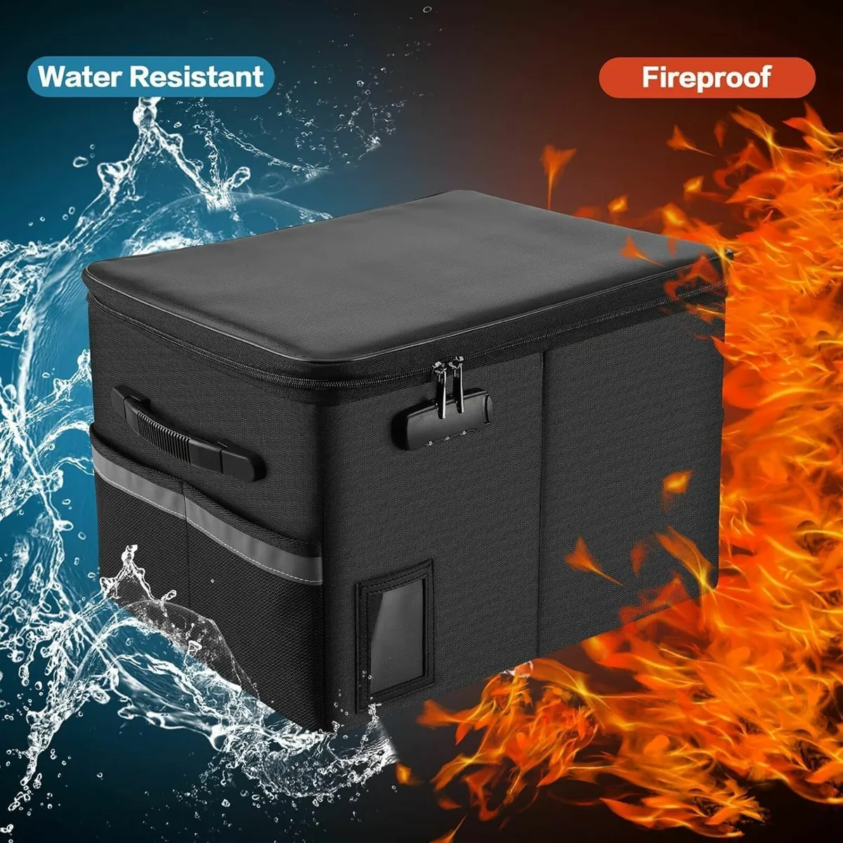 Fireproof Document Box File Organizer Cabinet - Image 3