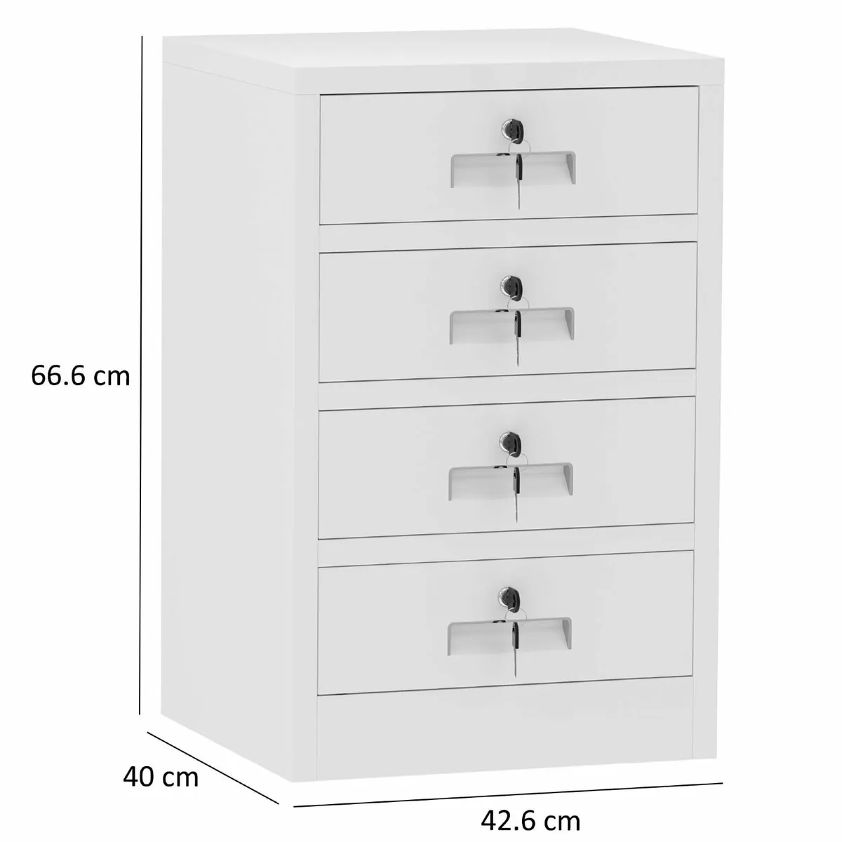 Metal Storage Cabinet with Lockable Drawers for - Image 3