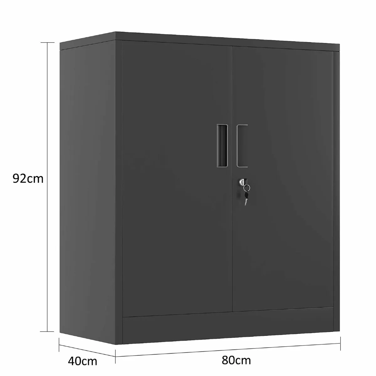 Metal Storage Cabinet with Locking Doors and 2 - Image 3