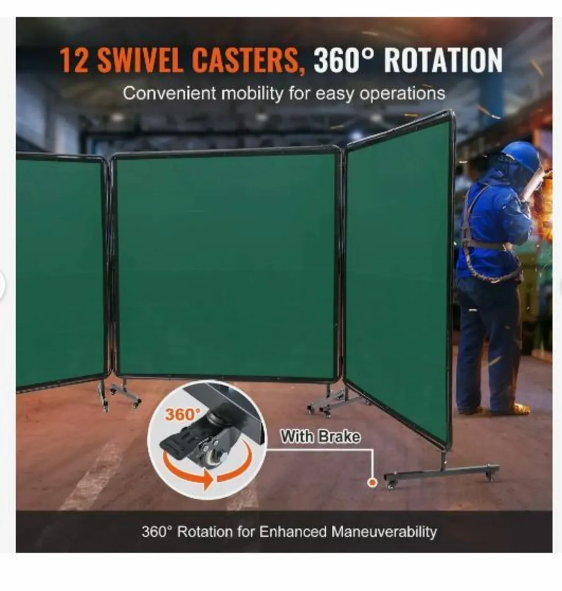 Welding Screen with Frame, 182.9 cm x 182.9 cm - Image 4