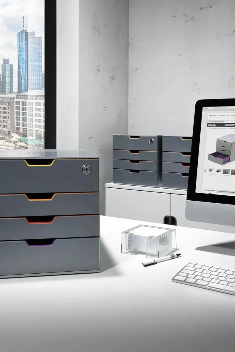 VARICOLOR® 4 Lockable Drawer Unit - Desktop Set - Image 2