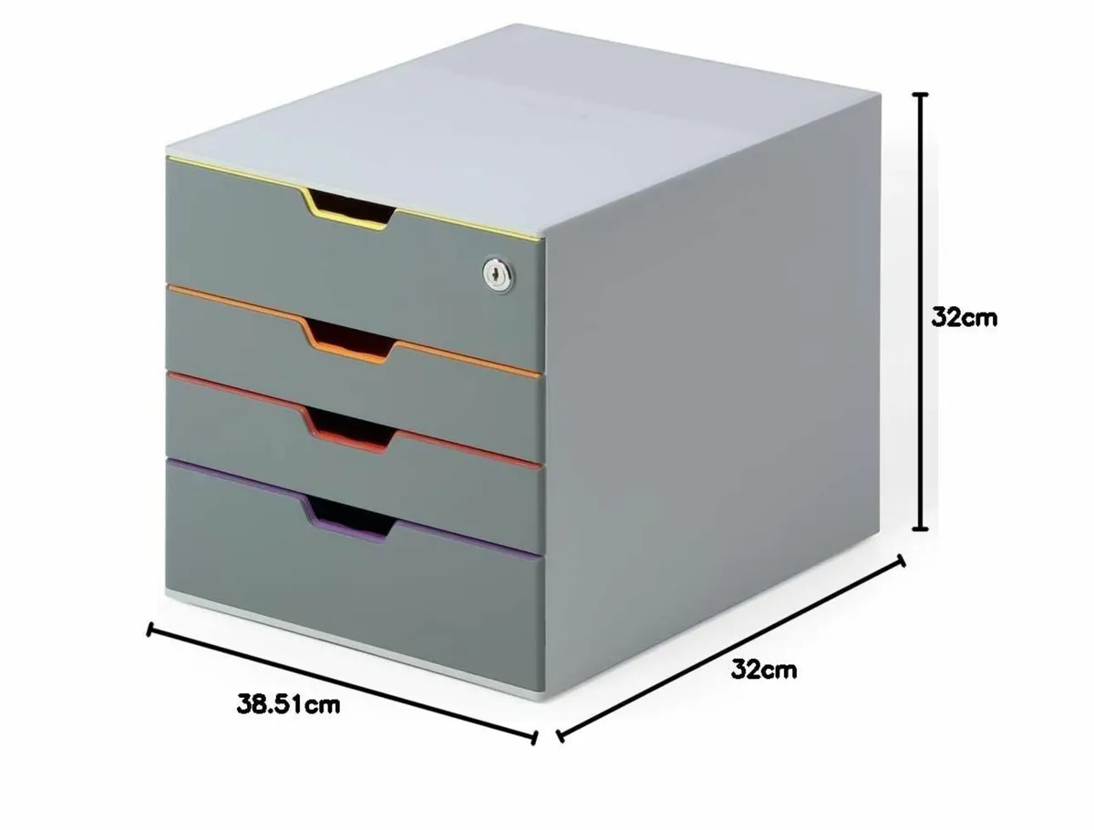 VARICOLOR® 4 Lockable Drawer Unit - Desktop Set - Image 3