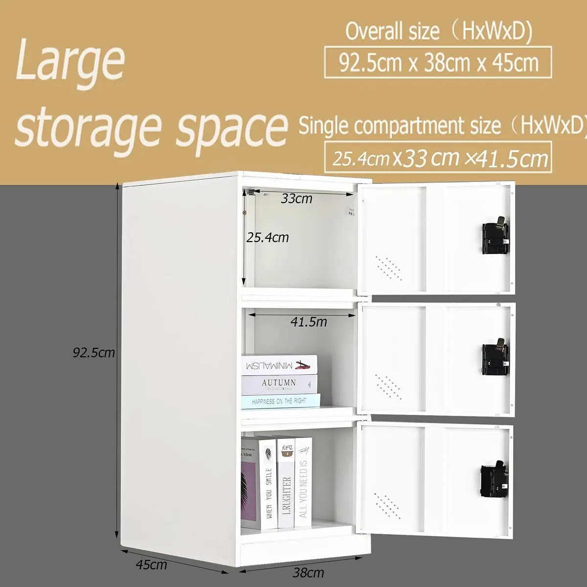 Vertical Single Tier Small Locker with Padlock - Image 3