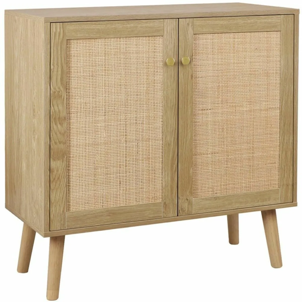 Buffet Storage Cabinet with Rattan Decorated - Image 1
