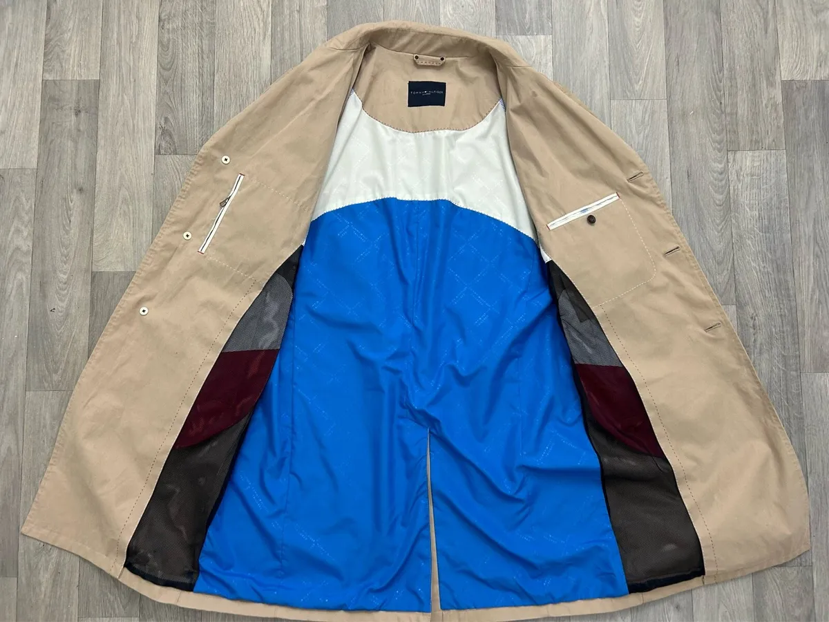 Tommy Hilfiger Trench Coat Overcoat Mens 54 XL - Image 4