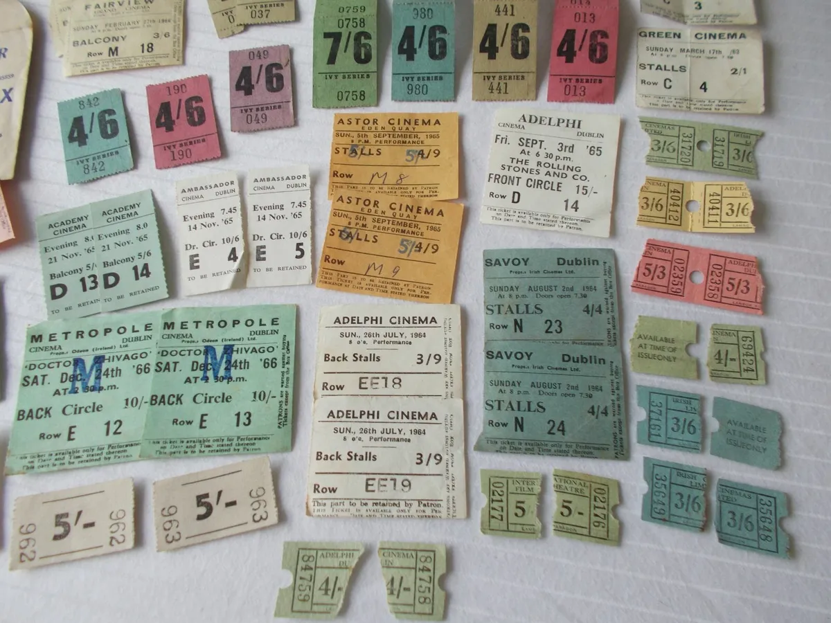 1960's Dublin Cinema Tickets - Image 4
