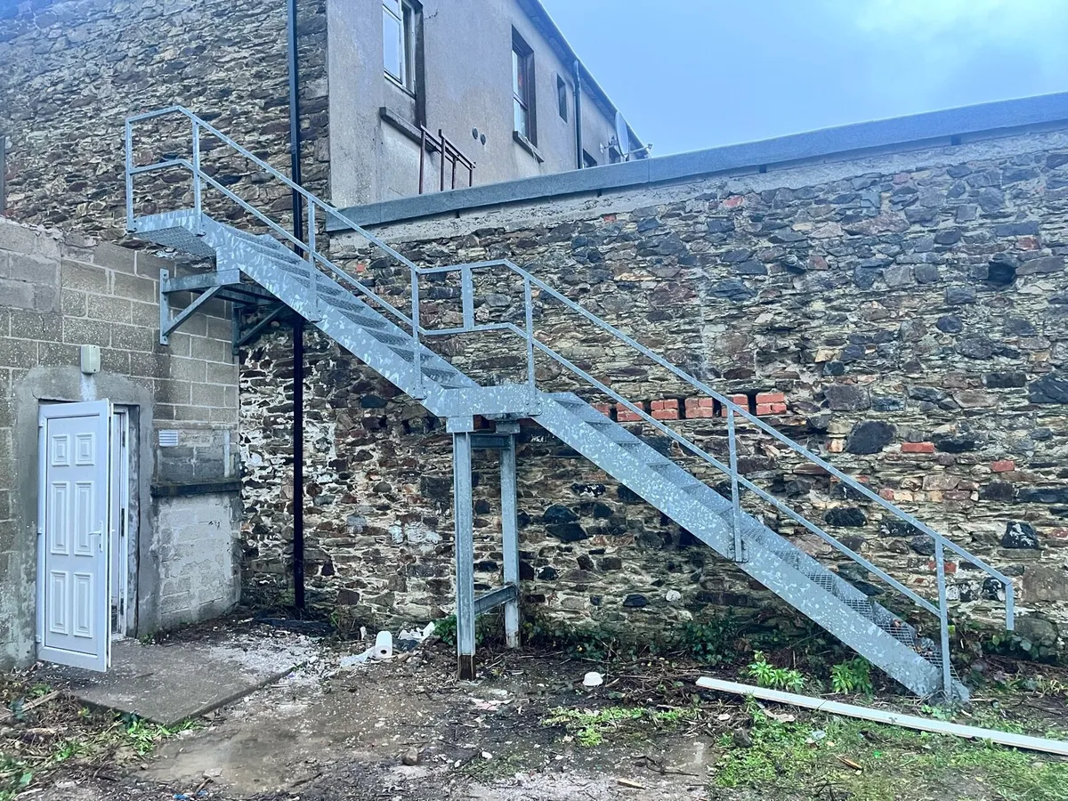 Galvanized Fire Escape Stairs - Image 1
