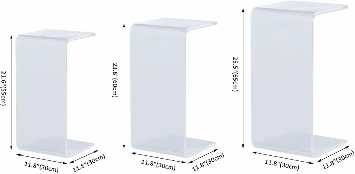 Acrylic Side Table Clear End Small Coffee with - Image 2