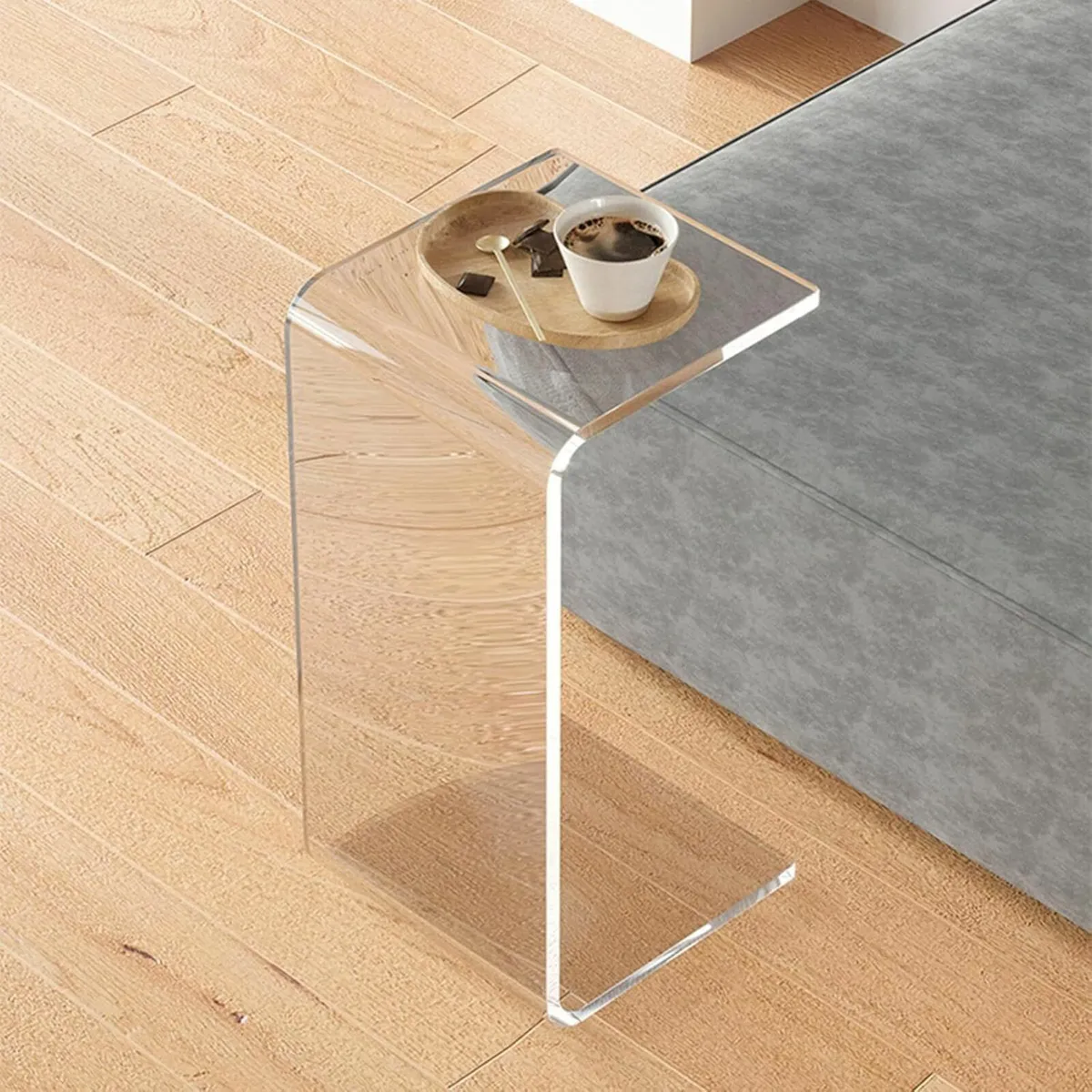 Acrylic Side Table Clear End Small Coffee with - Image 1