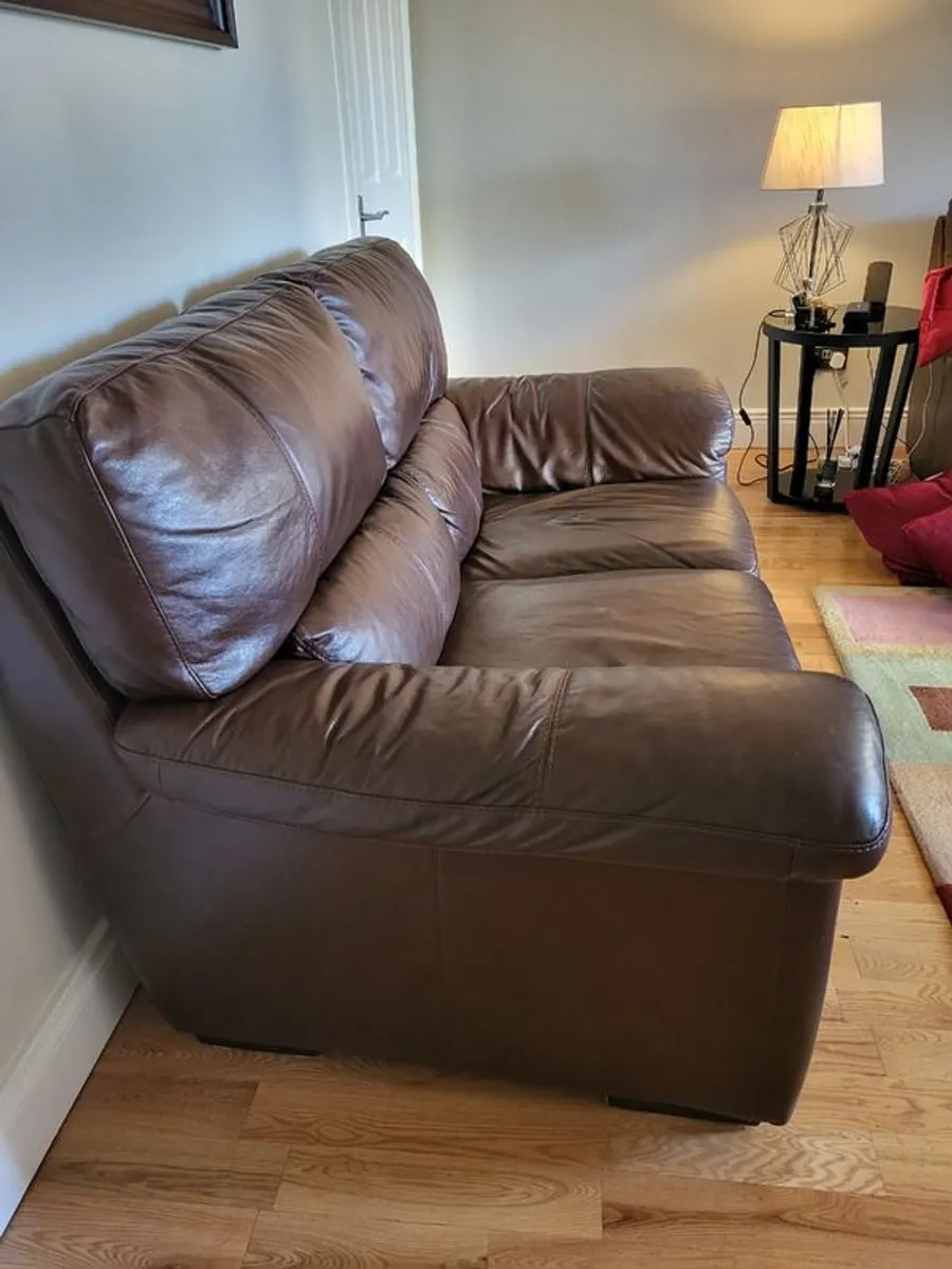 Leather Sofa Two Seater - Image 3