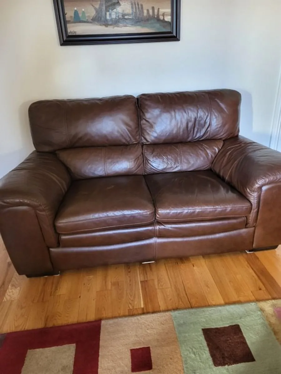 Leather Sofa Two Seater - Image 1