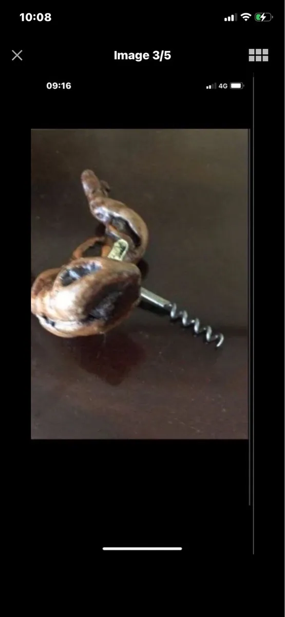 Vintage Twisted Timber Corkscrew - Image 3