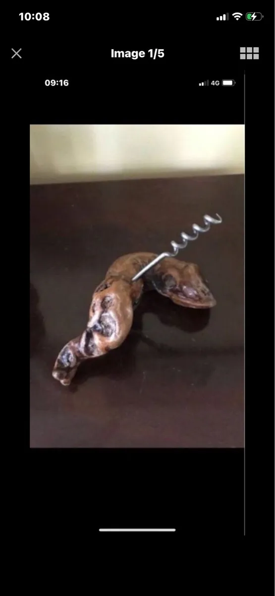Vintage Twisted Timber Corkscrew - Image 1