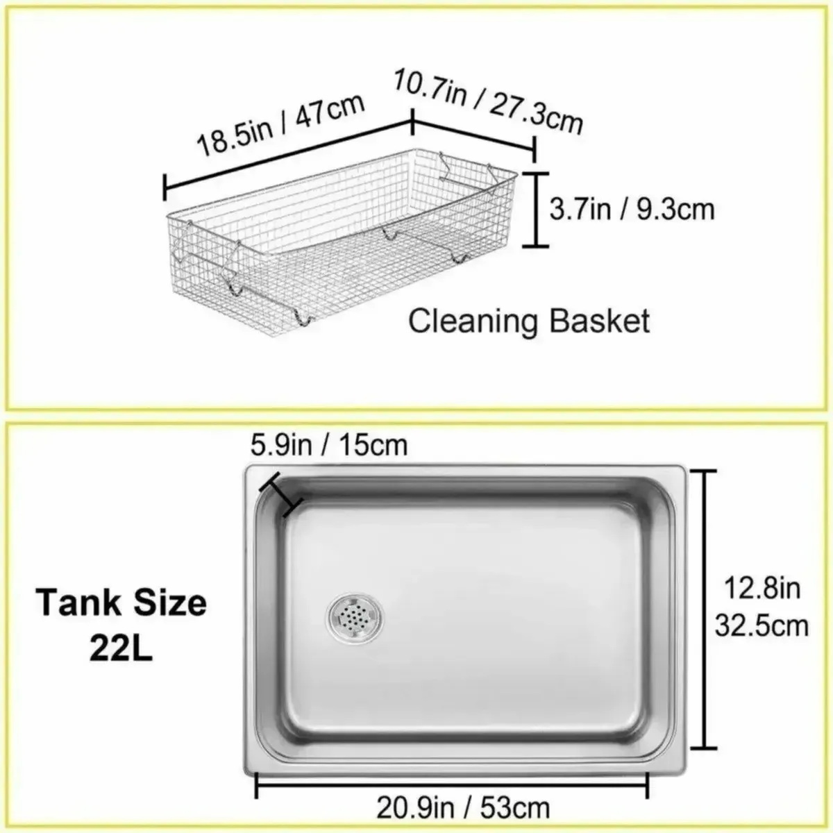 22L Heated Ultrasonic Cleaner with Digital Timer - Image 2