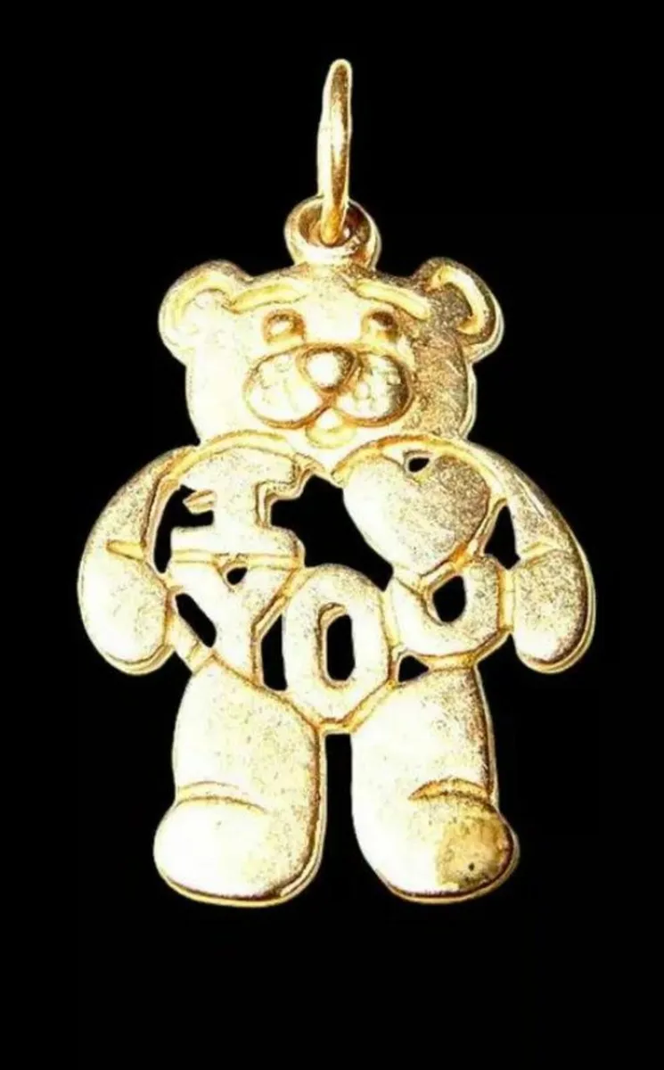 Vintage 9ct 'Teddy' I Love You' Pendant - Image 3