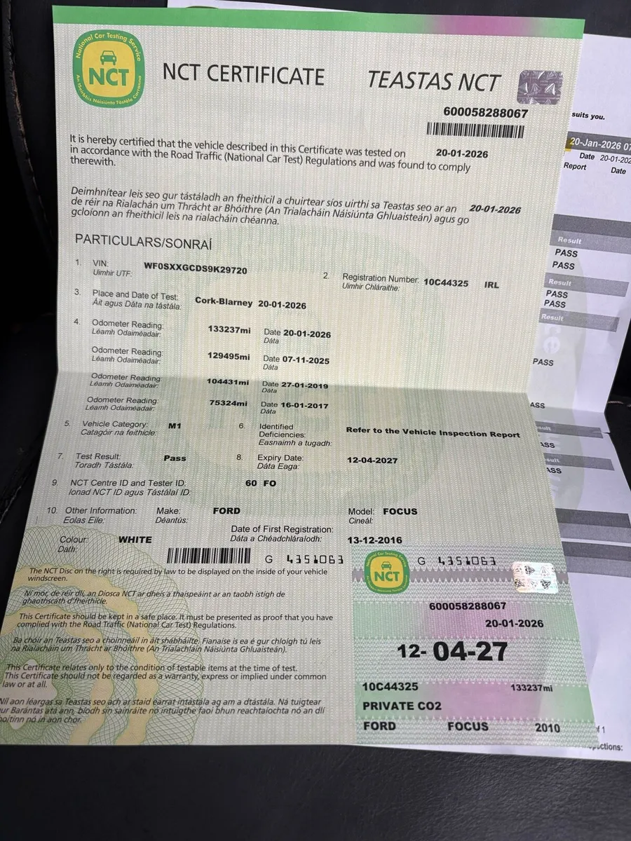 2010 Ford focus new Nct - Image 3