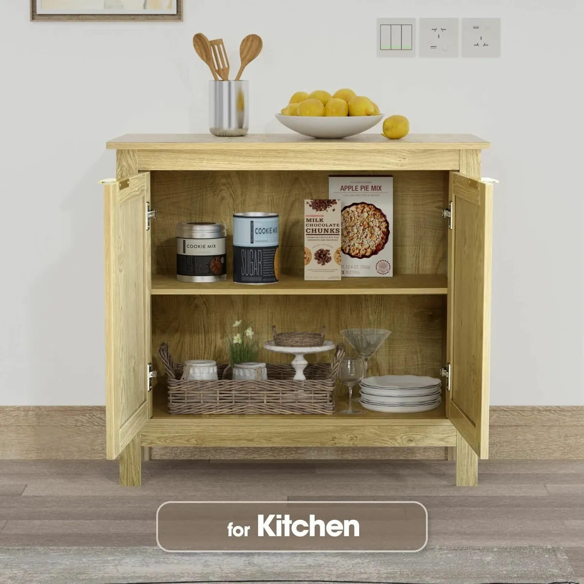 Sideboard Storage Cabinet Modern Kitchen Cupboard - Image 2