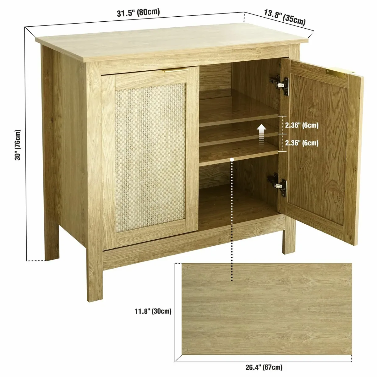 Sideboard Storage Cabinet Modern Kitchen Cupboard - Image 3