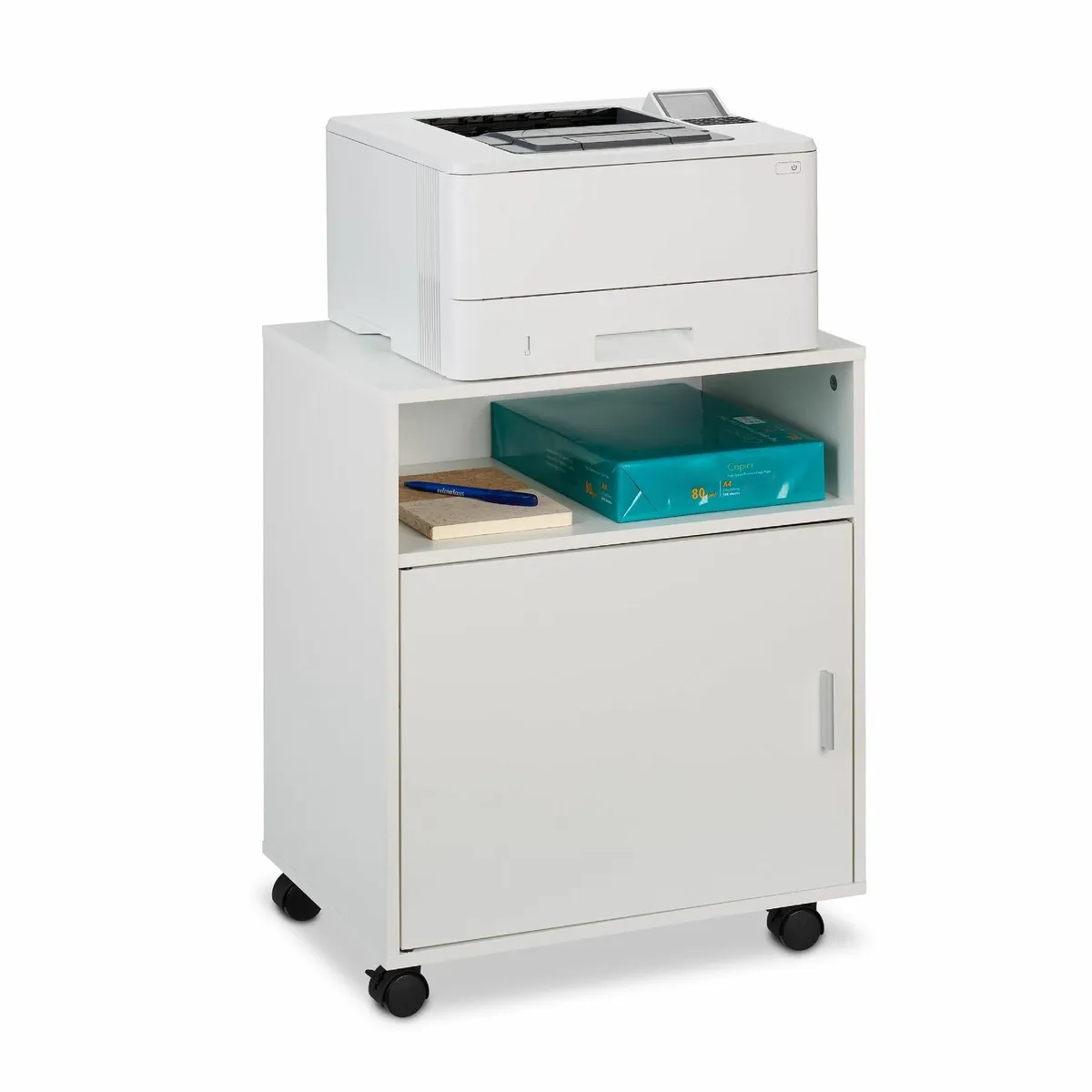 Mobile Filing Cabinet 3 Compartments Office - Image 1