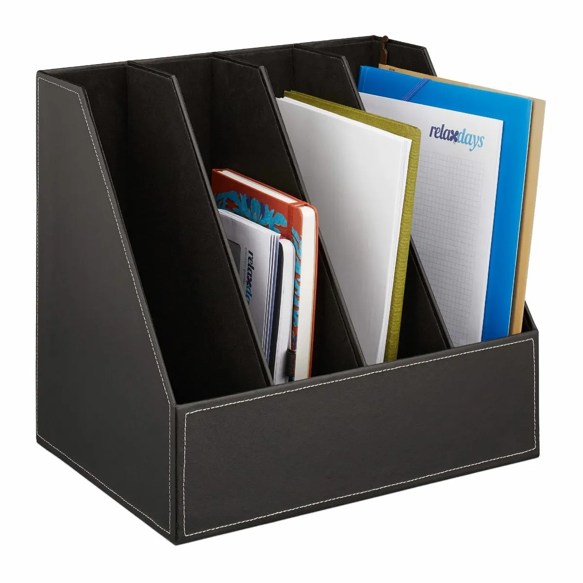Filing Cabinet Artificial Leather 4 Compartments - Image 1