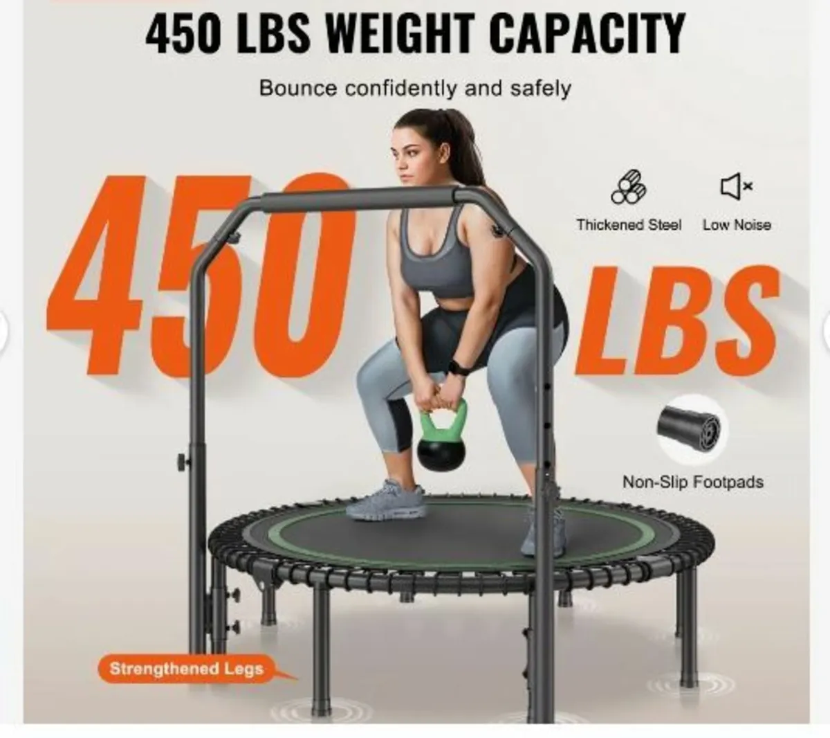 Foldable Mini Trampoline, 51 Inch - Image 3