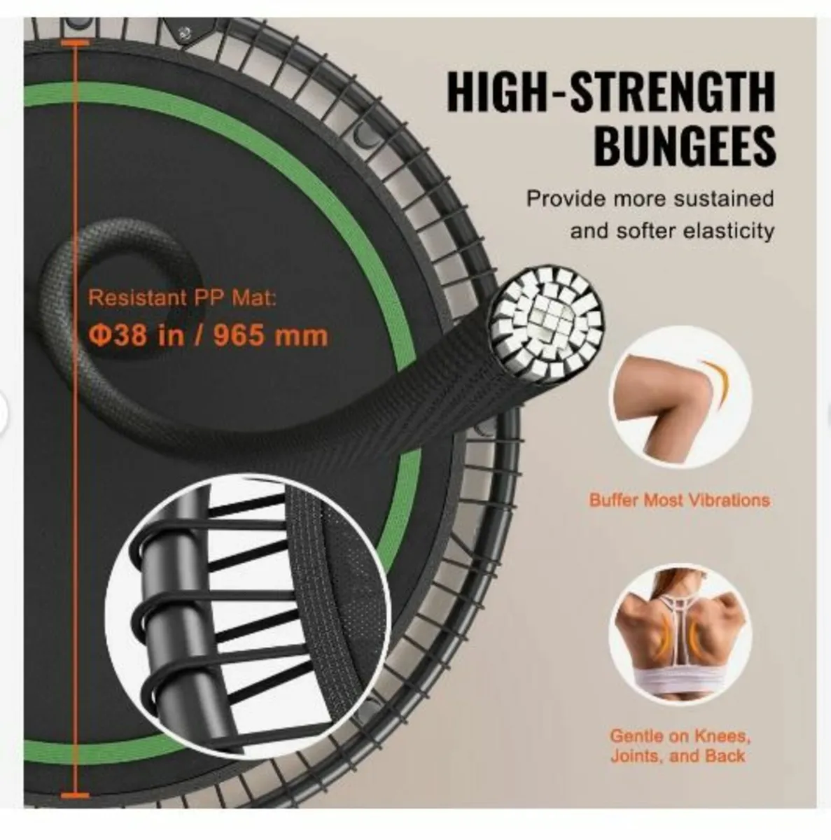 Foldable Mini Trampoline, 51 Inch - Image 4