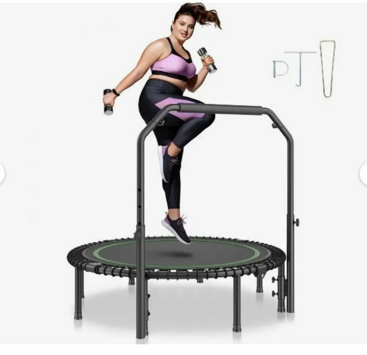 Foldable Mini Trampoline, 51 Inch - Image 1