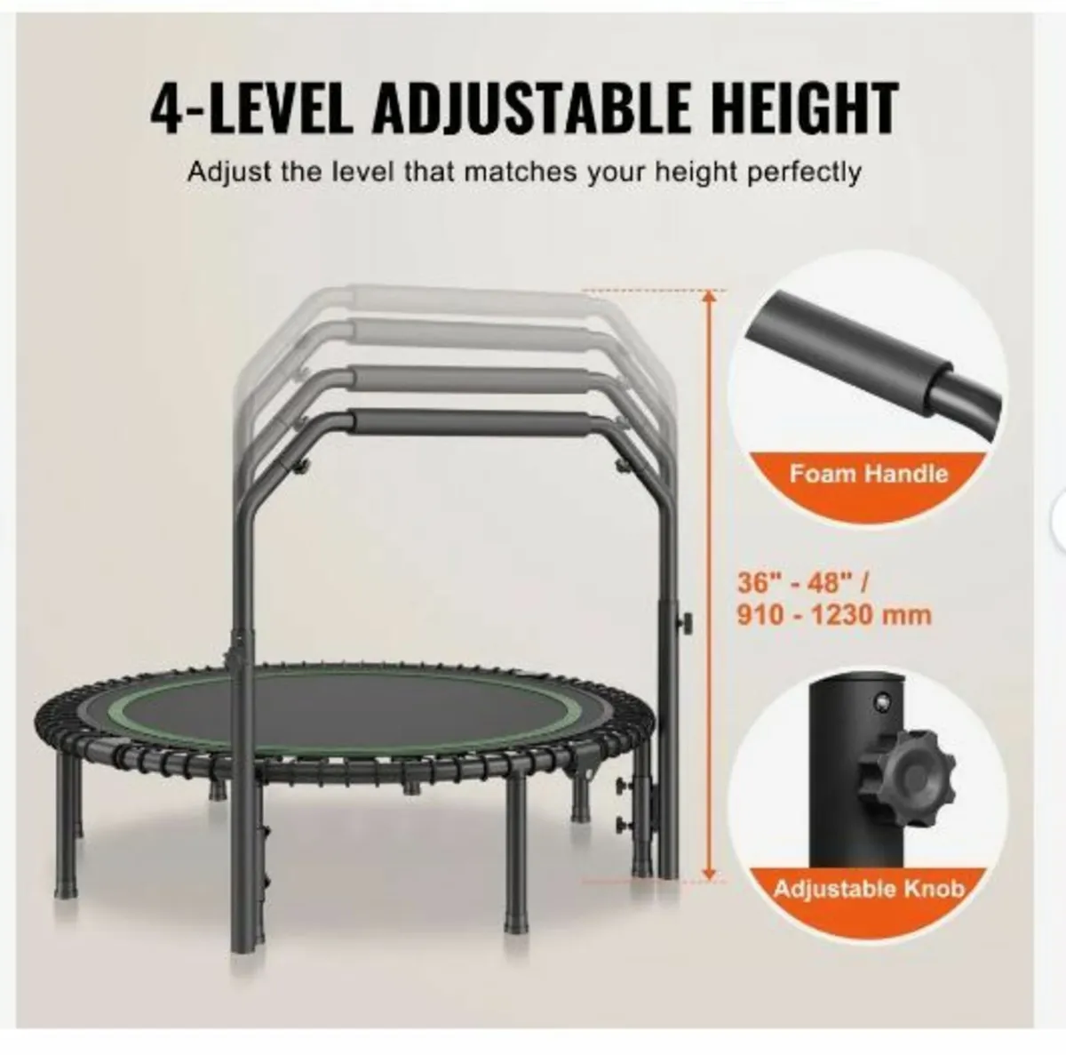 Foldable Mini Trampoline, 51 Inch - Image 2